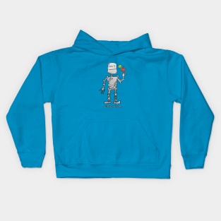 Confused Robot with Apple Kids Hoodie